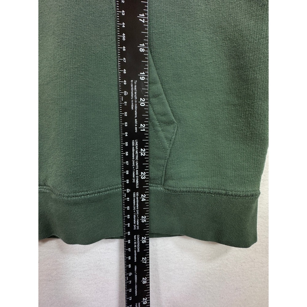 Lands End Full Zip Hoodie Womens Medium Green Serious Sweats Fleece Sweatshirt - Picture 7 of 8